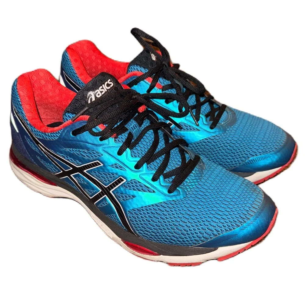 Asics Gel Cumulus 18 Men Running Shoes Size 12 Turquoise Blue New Insoles EUC - Picture 2 of 8